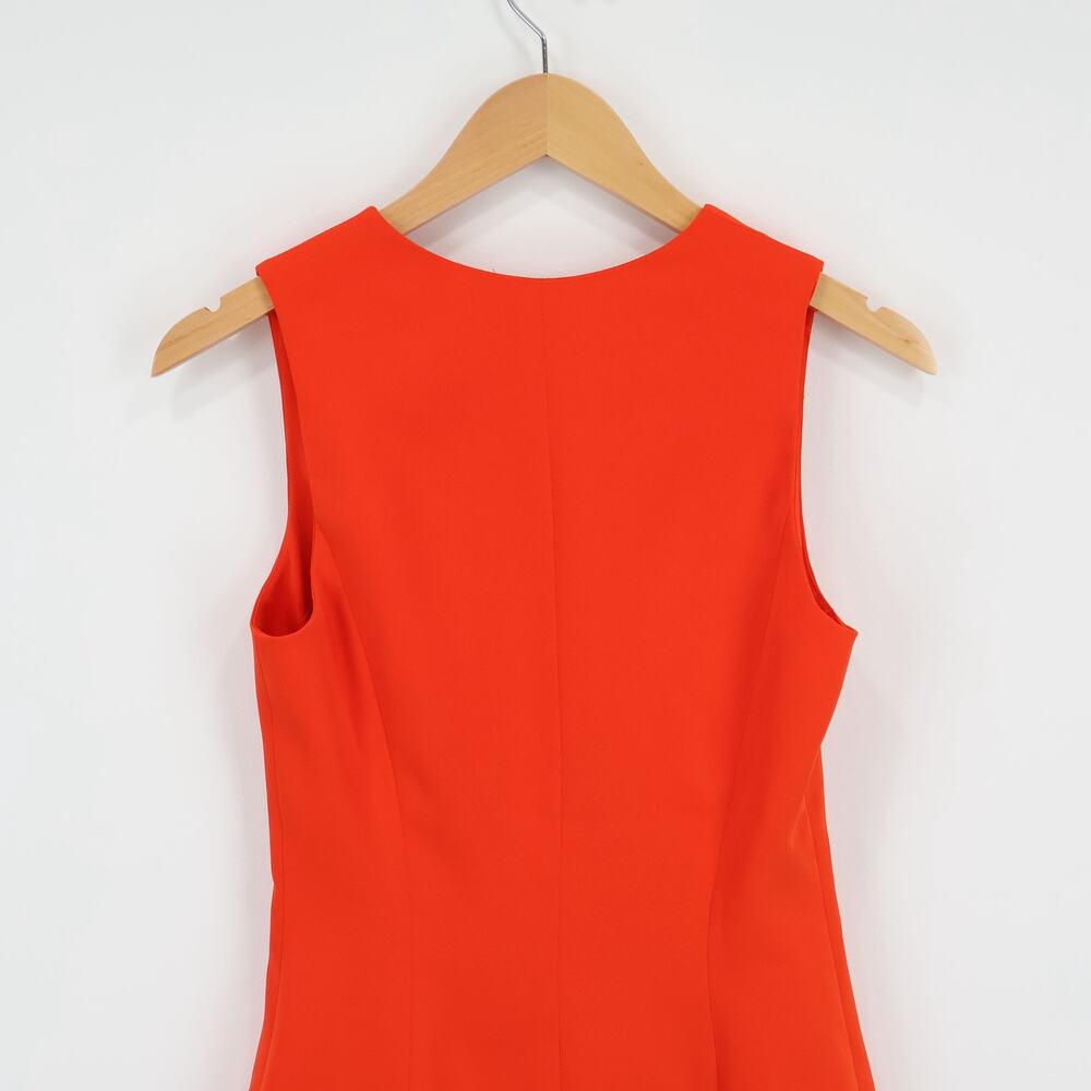 NWT Madewell Cutaway Long Button-Front Lined Vest Bright Flame Red Size 00 - Picture 6 of 9